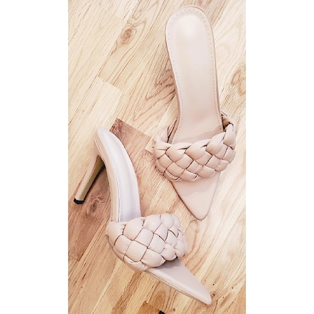 Boutique Braided Pointed Toe Mule Sandal 9